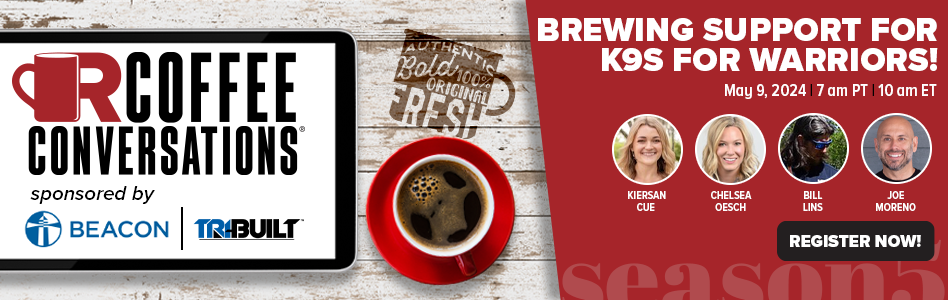 Coffee Conversations - Billboard Ad - Brewing Support for K9s For Warriors!