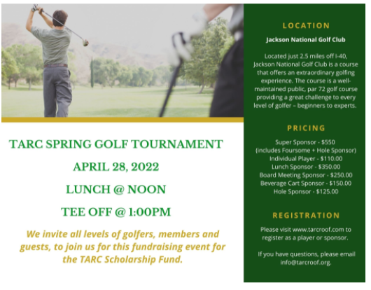 Tarc Spring Golf Tournament 2022