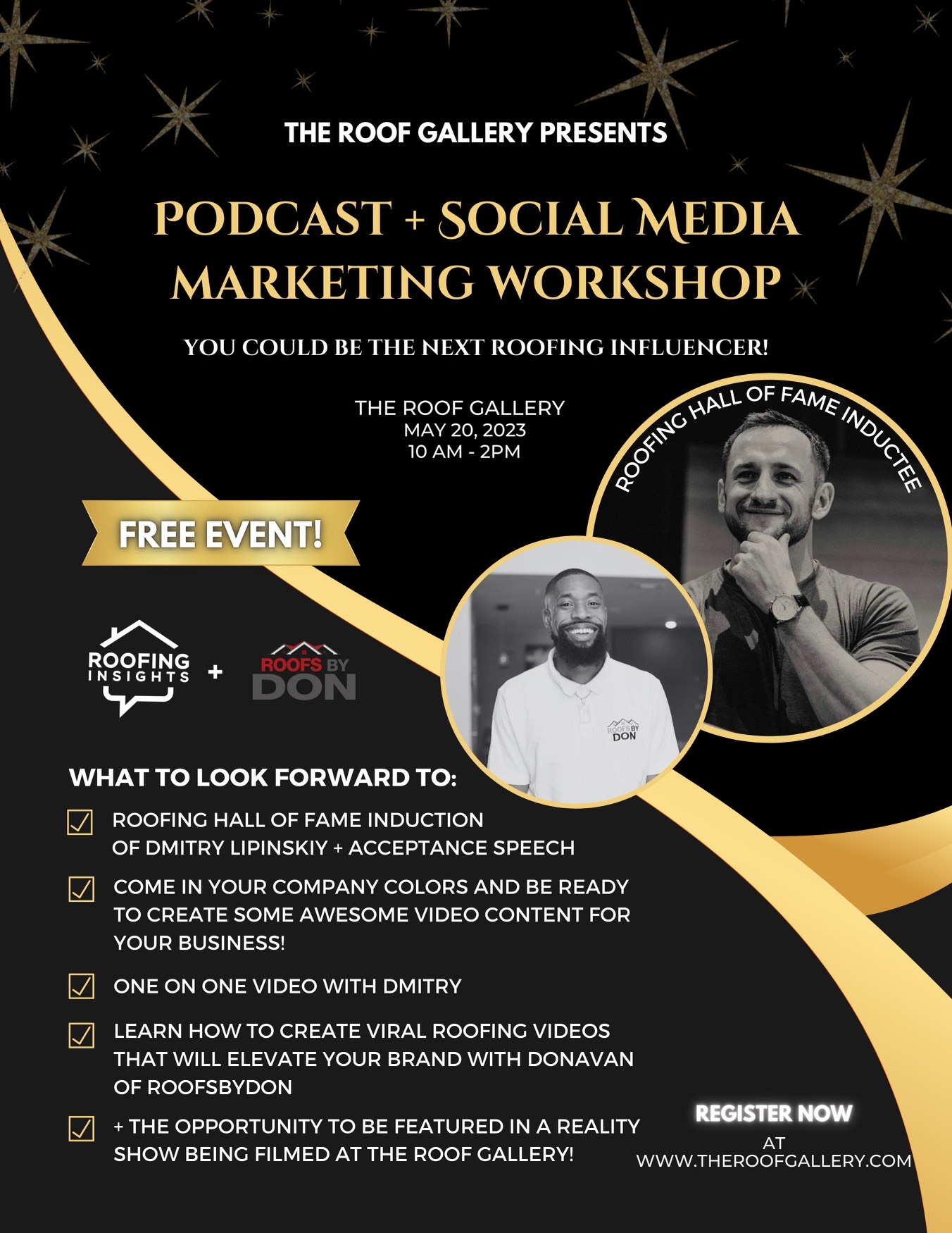 The Roof Gallery Presents Roofing Hall of Fame Induction and Social Media Influencer + Podcast Works