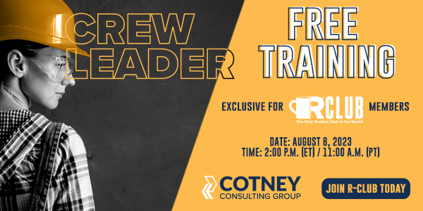 Register for the Fourth Quarterly Training with Cotney Consulting - CREW LEADER on August 8, 2023 at 2 p.m. ET