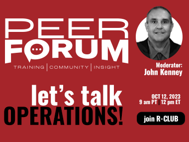 R-Club Peer Forum - Operations - John Kenney