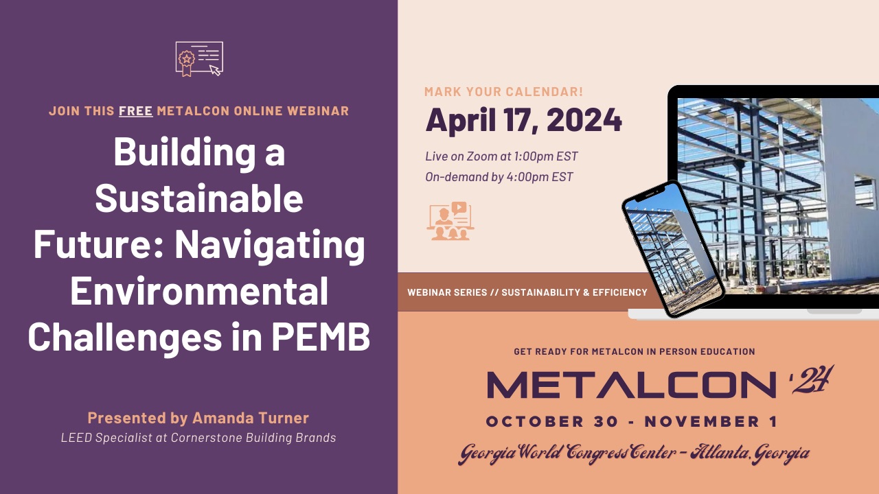 METALCON - FREE Webinar on Building a Sustainable Future