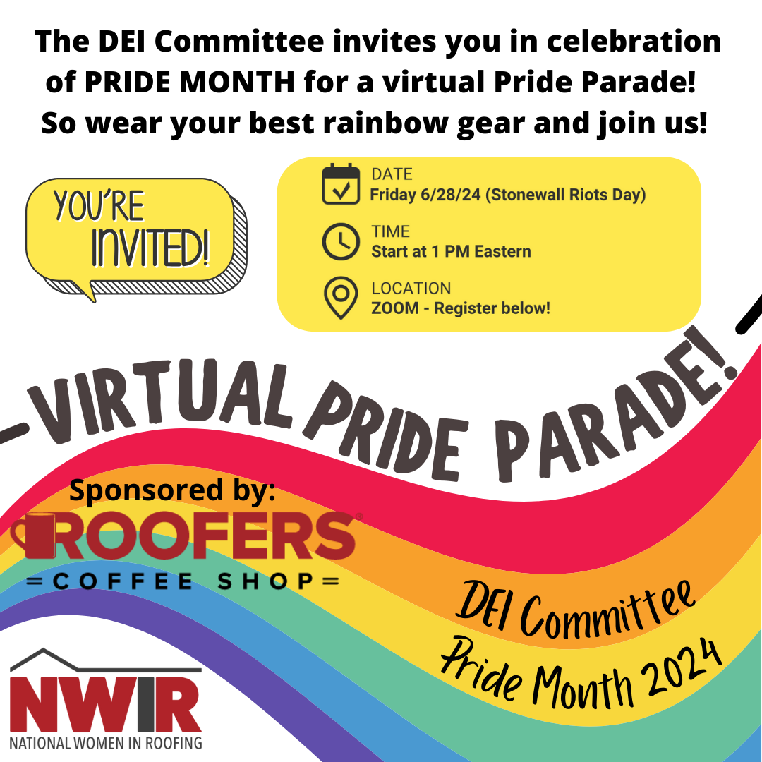 Join the DEI Committee and Roofers Coffee Shop for a virtual Pride Parade!