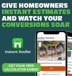 Instant Roofer - Sidebar Ad - Embed Calculator