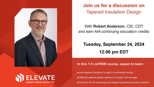 Elevate - tapered insulation design 1