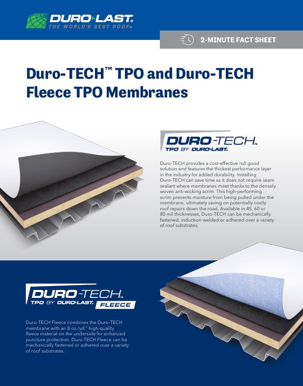 Duro-TECH™ TPO and Duro-TECH  Fleece TPO Membranes