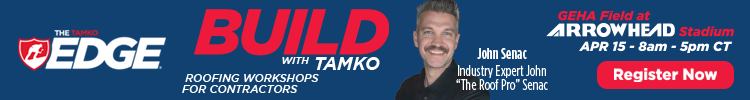 Build with TAMKO banner ad