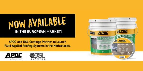 APOC and DSL Coatings partner to launch fluid-applied roofing systems in the Netherlands APOC and DSL Coatings partner to launch fluid-applied roofing systems in the Netherlands