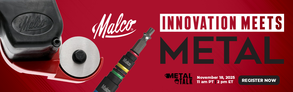 Malco group - MetalTalk Billboard Ad - Innovation Meets Metal - Register Malco group - MetalTalk Billboard Ad - Innovation Meets Metal - Register