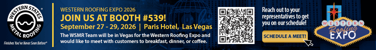 Western States Metal Roofing - Banner Ad - WRE 2026 Western States Metal Roofing - Banner Ad - WRE 2026